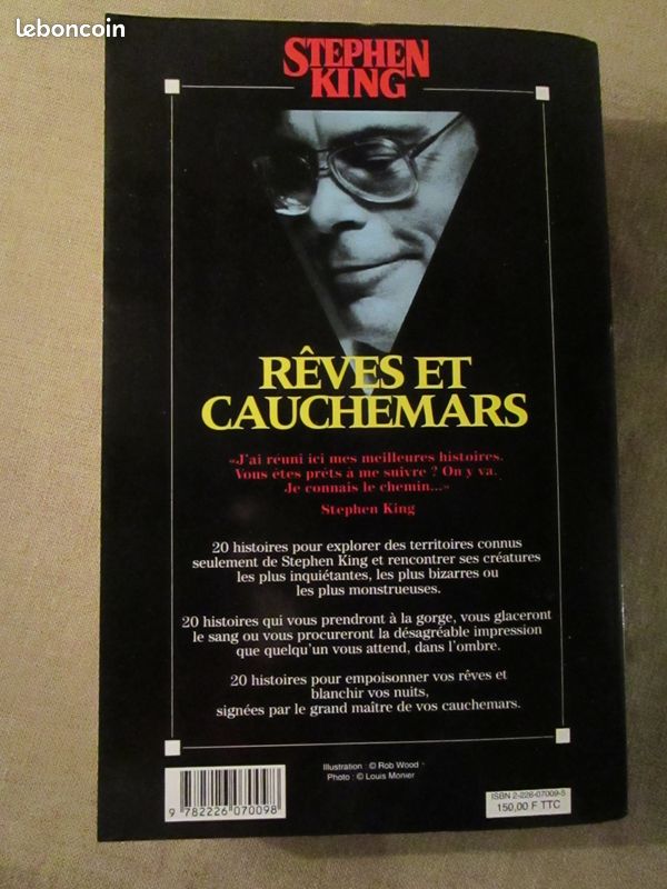 GROS LIVRE STEPHEN KING REVES et CACHEMARS (image 2)
