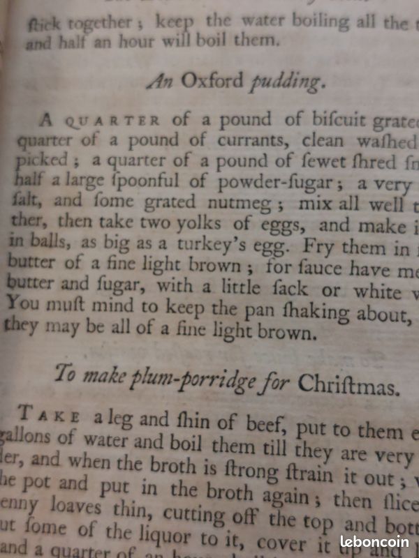 London and Country Cook 1749 (ancien livre de cuisine) (image 3)