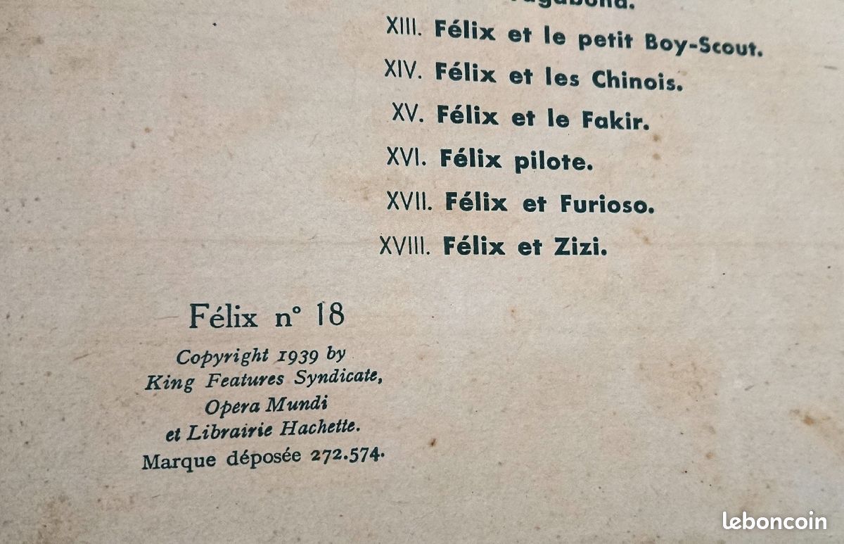 Félix et zizi, Hachette, 1939, bd ancienne - Livres