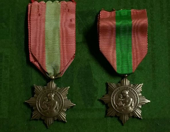 Deux médailles de la famille française , deux modèles différents