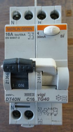 Disjoncteur 16 Amp avec différentiel 30 mA Modulaire