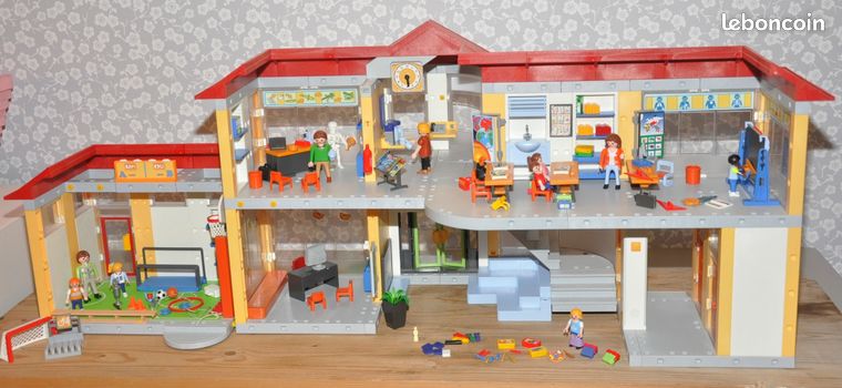 Playmobil École – Lot Quasi Complet, Manque 1 Accessoire – Maison Et Accessoires Inclus
