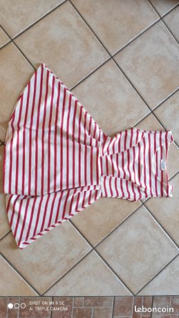 Robe été rouge et blanche
