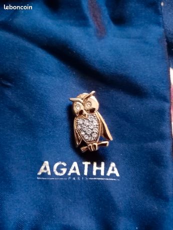 Broche Agatha, Hibou, neuve