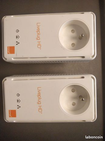 Lot de 3 CPL Liveplug HD+ 200Mbits/s Orange - Accessoires informatique