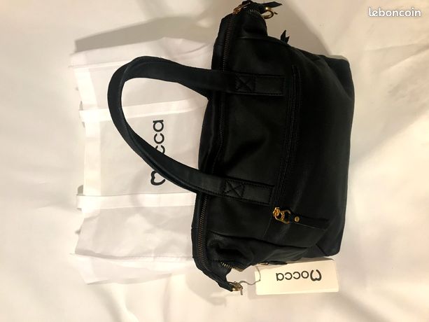 Sac à main de marque Mocca noir en cuir