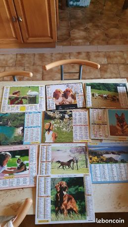 Calendrier la poste 1991 1993 1994 1995 1996 1998 1999