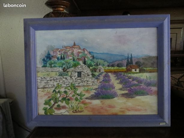 Tableau : lavande ( huile)