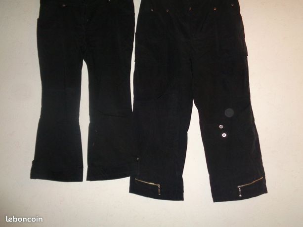 Lot de 2 pantacourt femme noir taille 42/44