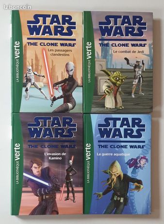 Lot de 4 Livres Star Wars The Clone Wars