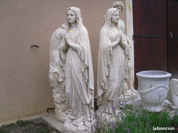 STATUE VIERGE 1.3M / 120 KG en pierre