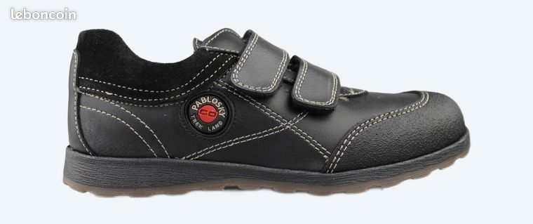 Sneakers, cuir noir T.37 PABLOSKY